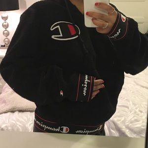 Champion fuzzy hoodie